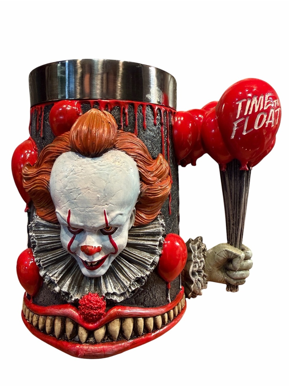 Pennywise Balloon Sculpted Mug Time To Float IT Movie Collectors Glassware Clown